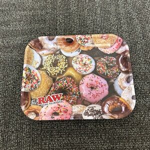 Authentic RAW  Donut  Large 14"x11" Metal Rolling Tray